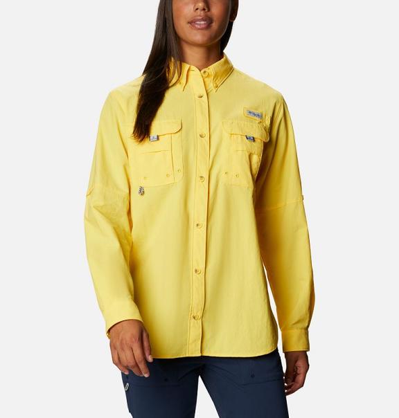 Columbia PFG Bahama Shirts Yellow For Women's NZ63489 New Zealand